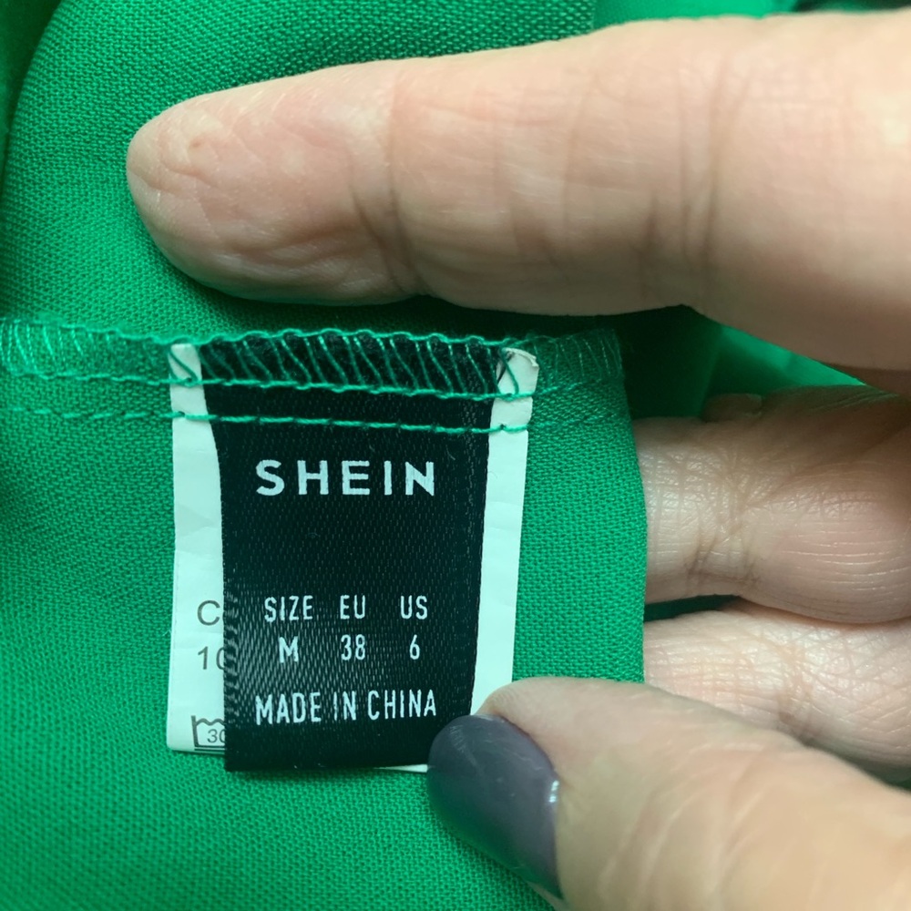 SHEIN Vibrant Green Criss Cross Dress - Picture 9 of 10